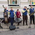 The Jive Aces are playing outside Lloyds Bank, A Trip to Cooke's Music, St. Benedict's Street, Norwich - 14th March 2020
