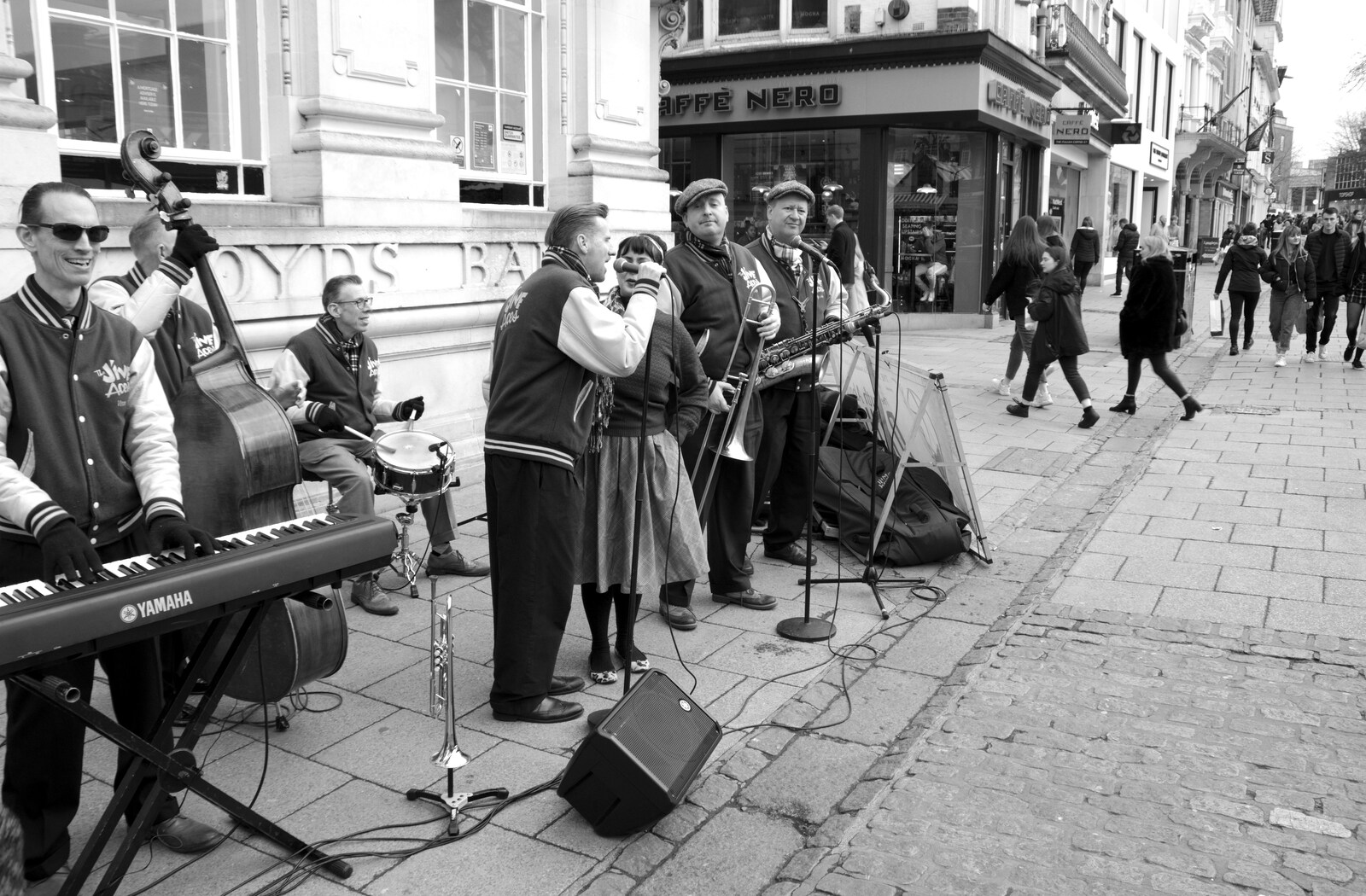 The Jive Aces on Gentleman's Walk from A Trip to Cooke's Music, St. Benedict's Street, Norwich - 14th March 2020