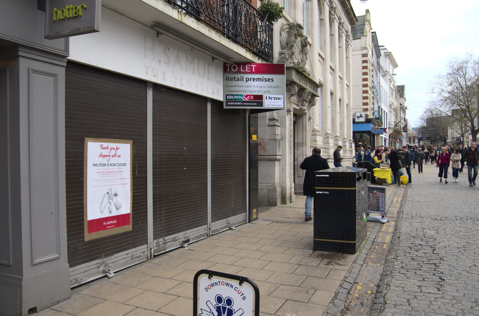 H. Samuel has closed down from A Trip to Cooke's Music, St. Benedict's Street, Norwich - 14th March 2020