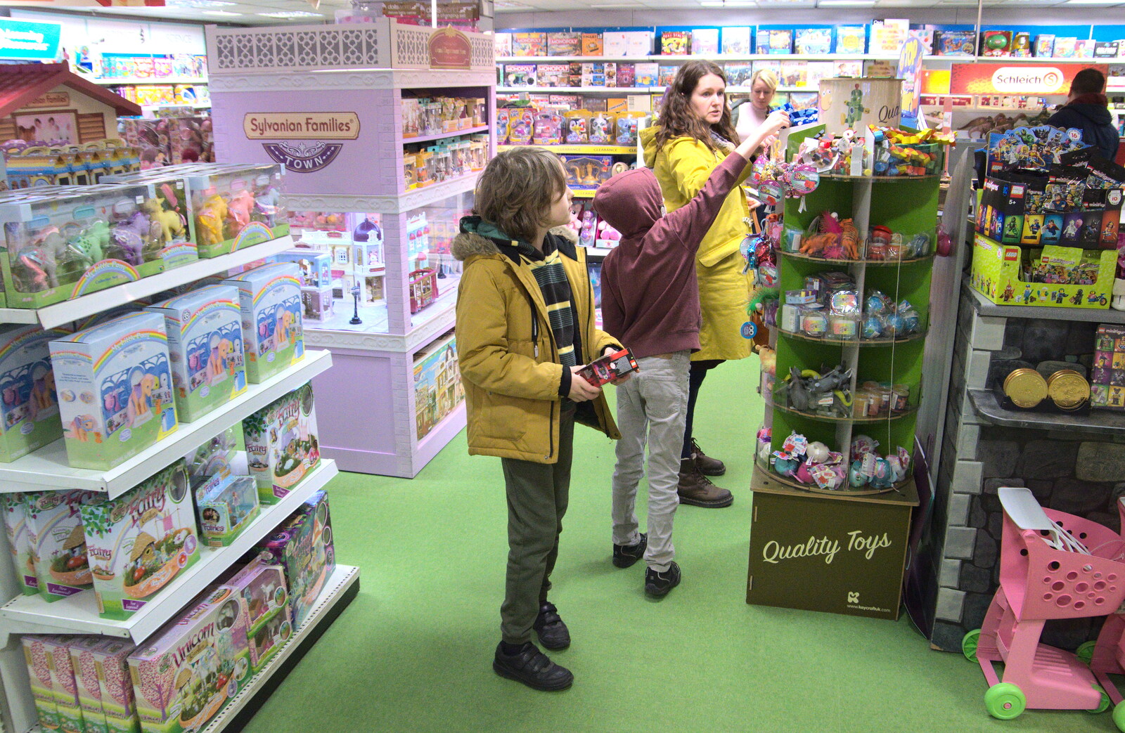 The boys spend a gift token up in Jarrold's from A Trip to Cooke's Music, St. Benedict's Street, Norwich - 14th March 2020