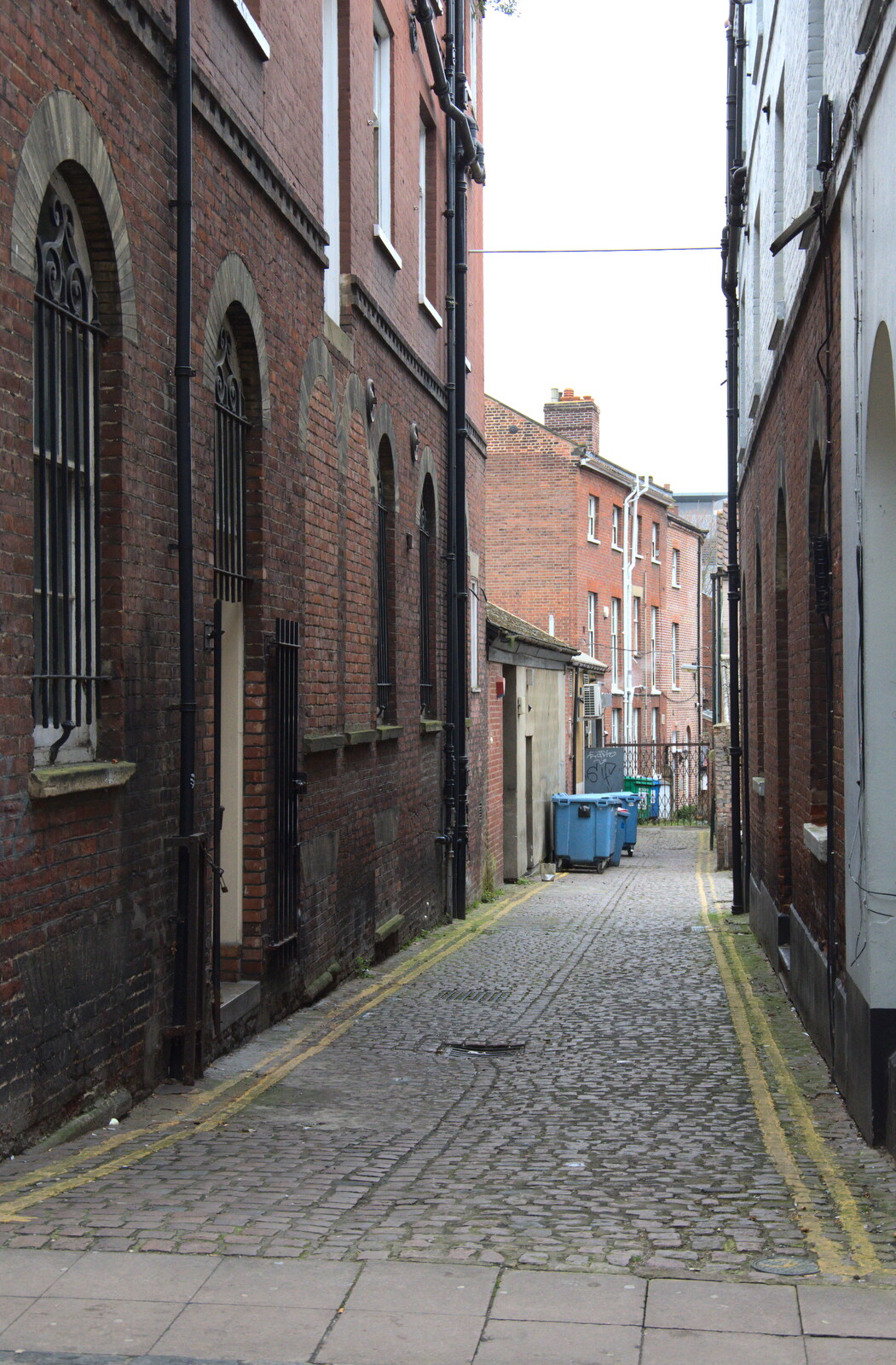 The narrow School Lane from A Trip to Cooke's Music, St. Benedict's Street, Norwich - 14th March 2020