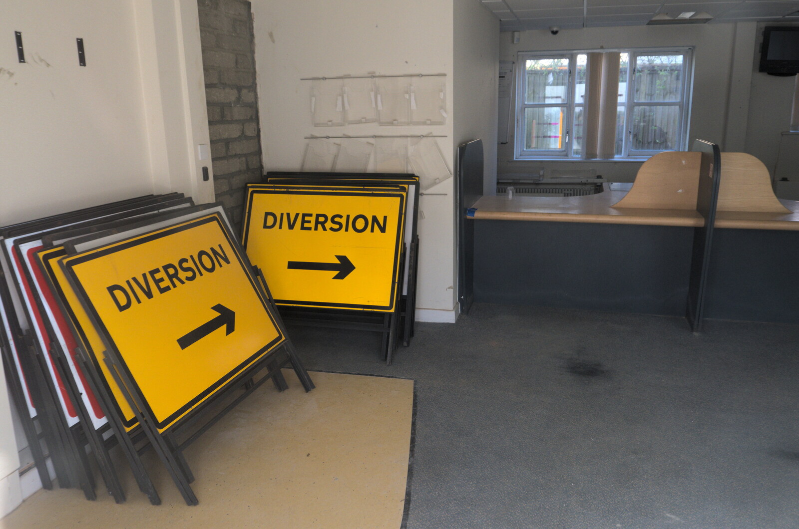 Road signs in the old council offices in Eye from Life Before Lockdown: A March Miscellany - 22nd March 2020
