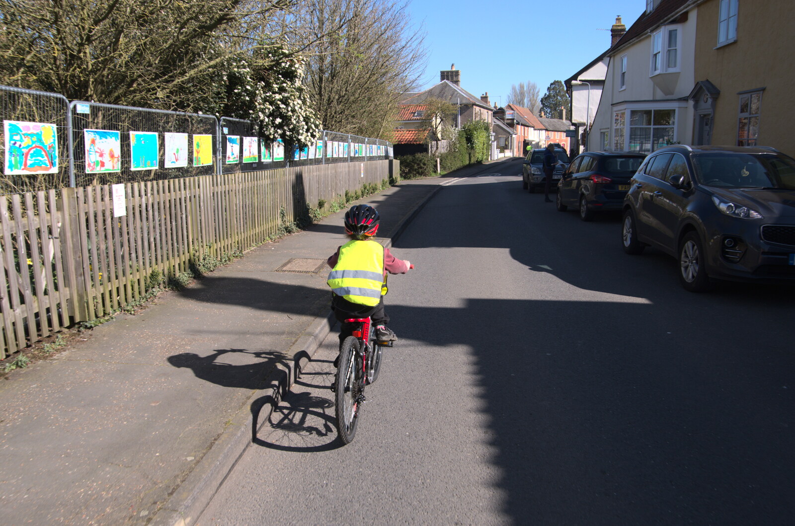 Fred cycles up Church Street in Eye from Life Before Lockdown: A March Miscellany - 22nd March 2020