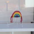 A knitted rainbow, An April Lockdown Miscellany, Eye, Suffolk - 10th April 2020