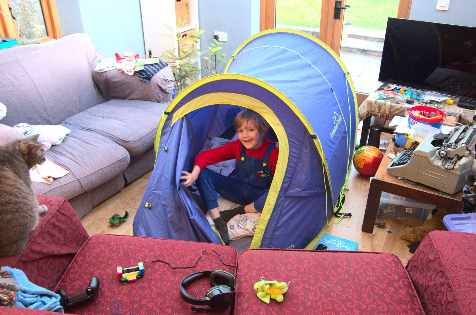 Harry's doing an in-house camp with Beavers from An April Lockdown Miscellany, Eye, Suffolk - 10th April 2020