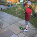 Fred drives a remote-control car on the patio, An April Lockdown Miscellany, Eye, Suffolk - 10th April 2020