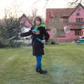Fred does bubbles, A Weekend Camping Trip in the Garden, Brome, Suffolk - 11th April 2020