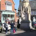 The queue for the Co-op in Eye, A Weekend Camping Trip in the Garden, Brome, Suffolk - 11th April 2020