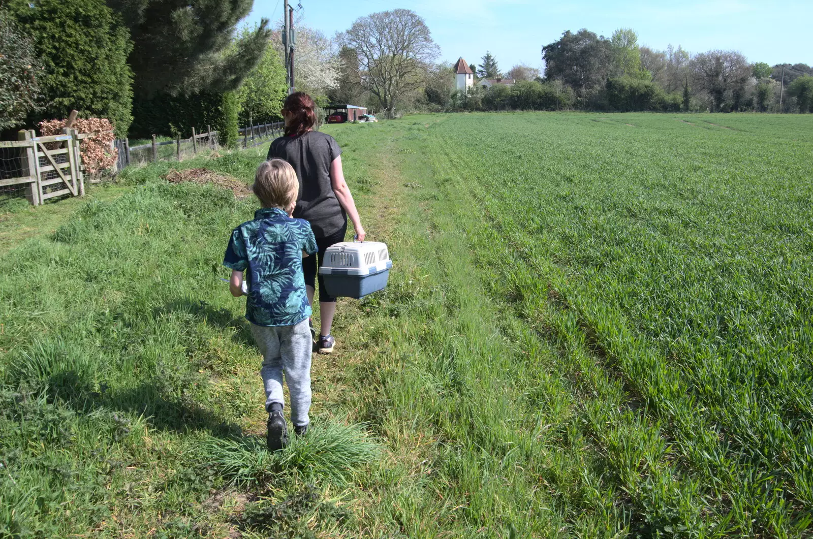 We go off looking for Millie, lost invisible cat, from A Weekend Camping Trip in the Garden, Brome, Suffolk - 11th April 2020