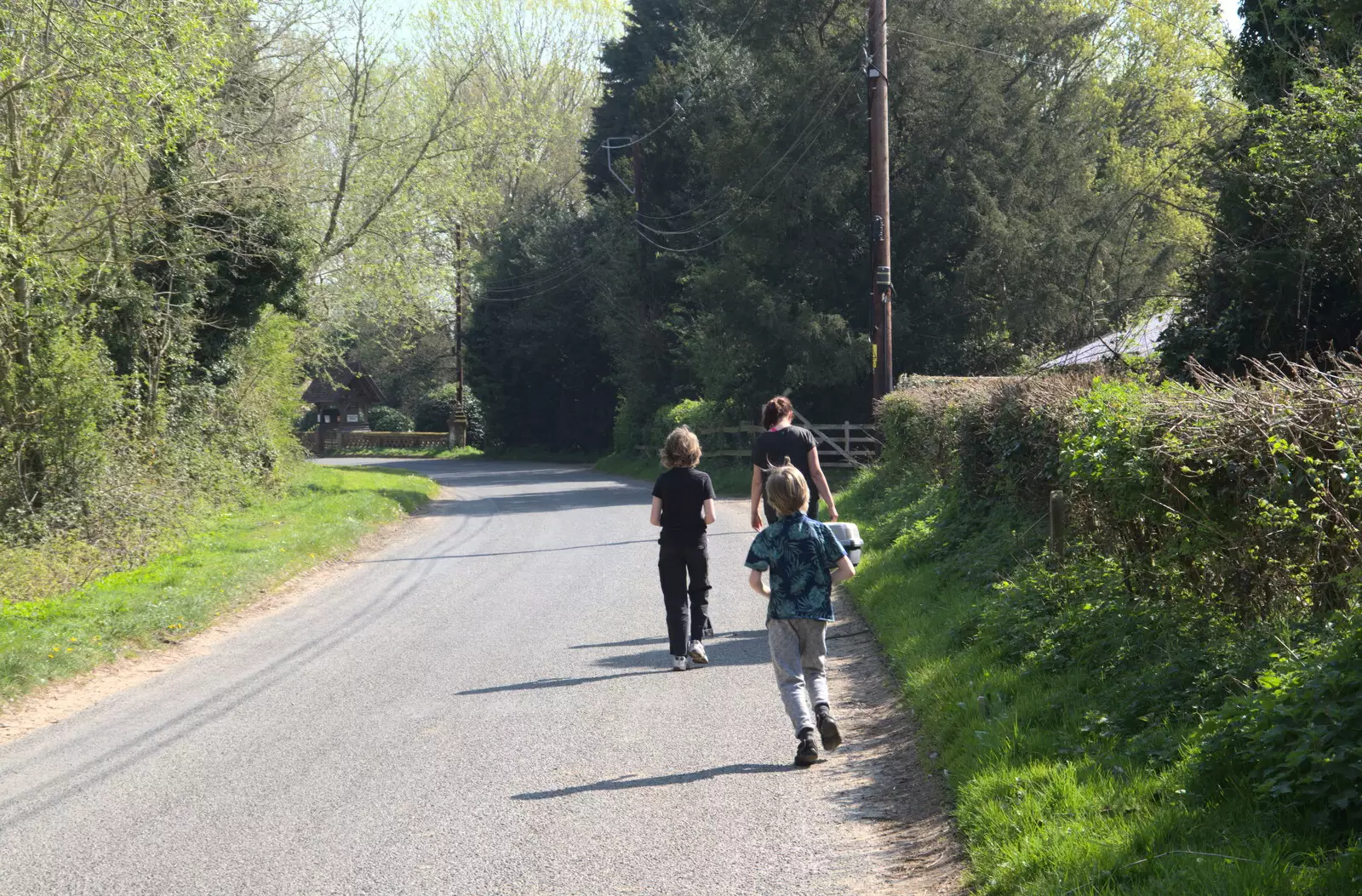 We wander down to the church, from A Weekend Camping Trip in the Garden, Brome, Suffolk - 11th April 2020