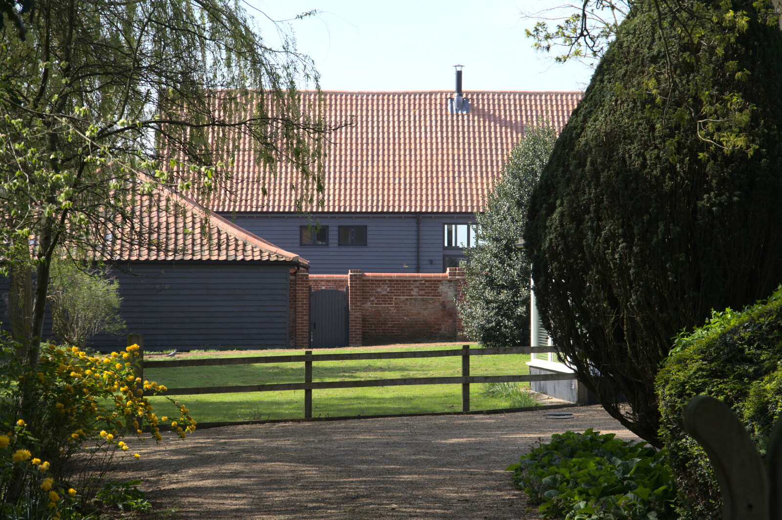 The new barn conversion near Church Farm from A Weekend Camping Trip in the Garden, Brome, Suffolk - 11th April 2020