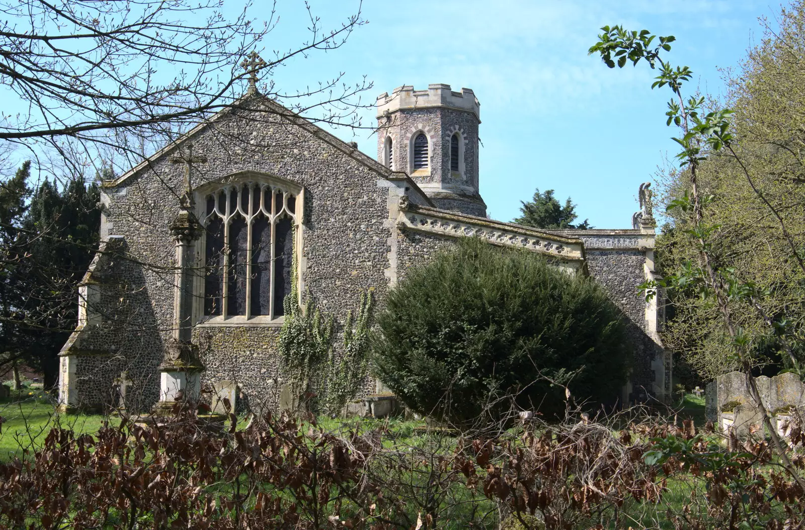 Brome church of St. Mary, from A Weekend Camping Trip in the Garden, Brome, Suffolk - 11th April 2020