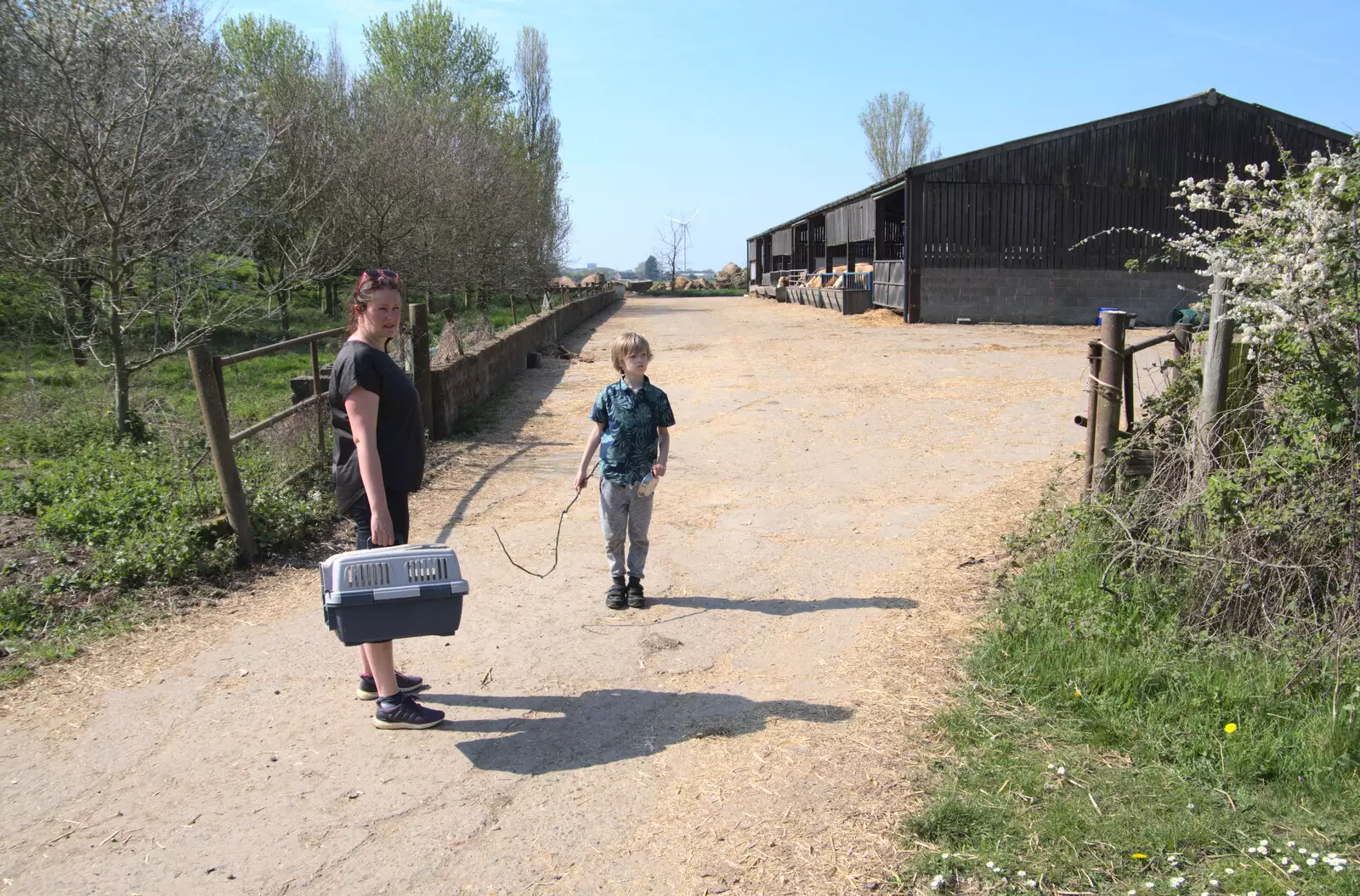 Isobel and Harry, from A Weekend Camping Trip in the Garden, Brome, Suffolk - 11th April 2020