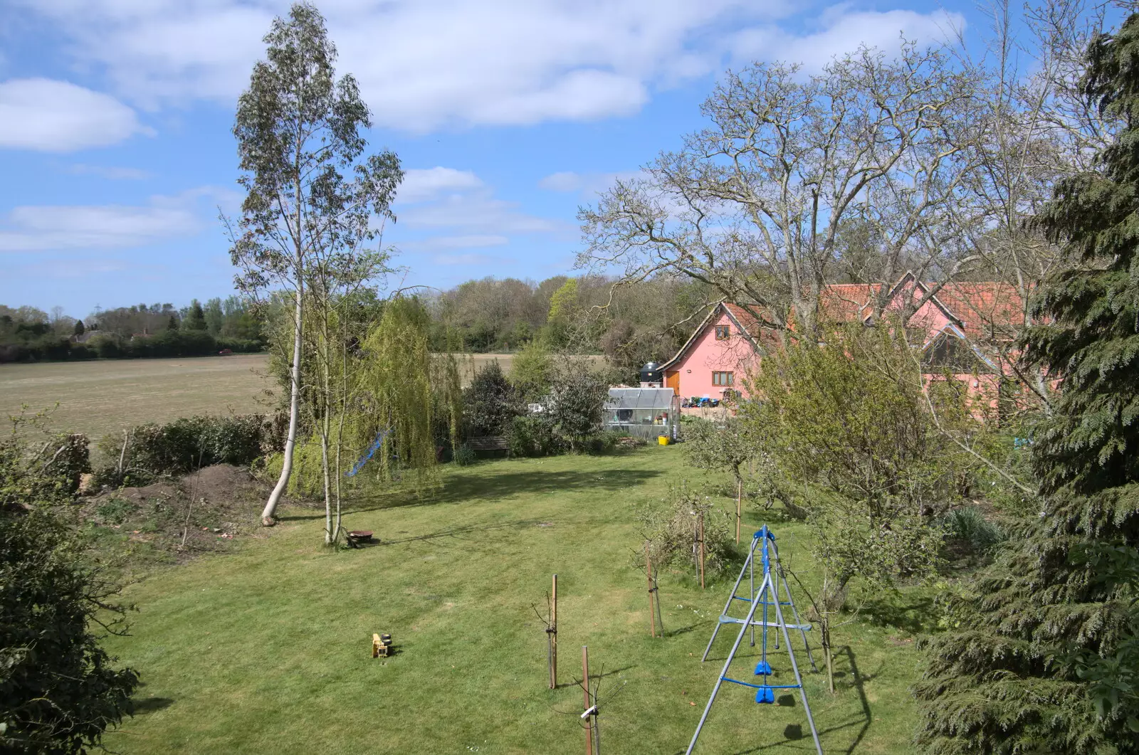 The view from the tree house, from A Weekend Camping Trip in the Garden, Brome, Suffolk - 11th April 2020