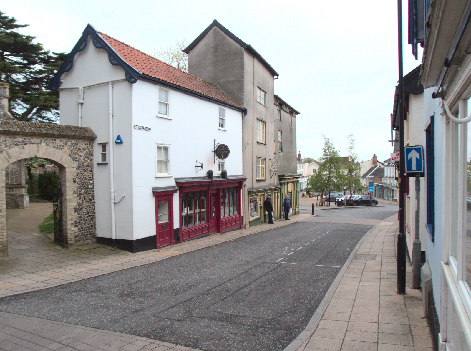Market Place in Diss is a bit quiet from The Lockdown Desertion of Diss, and a Bike Ride up the Avenue, Brome - 19th April 2020