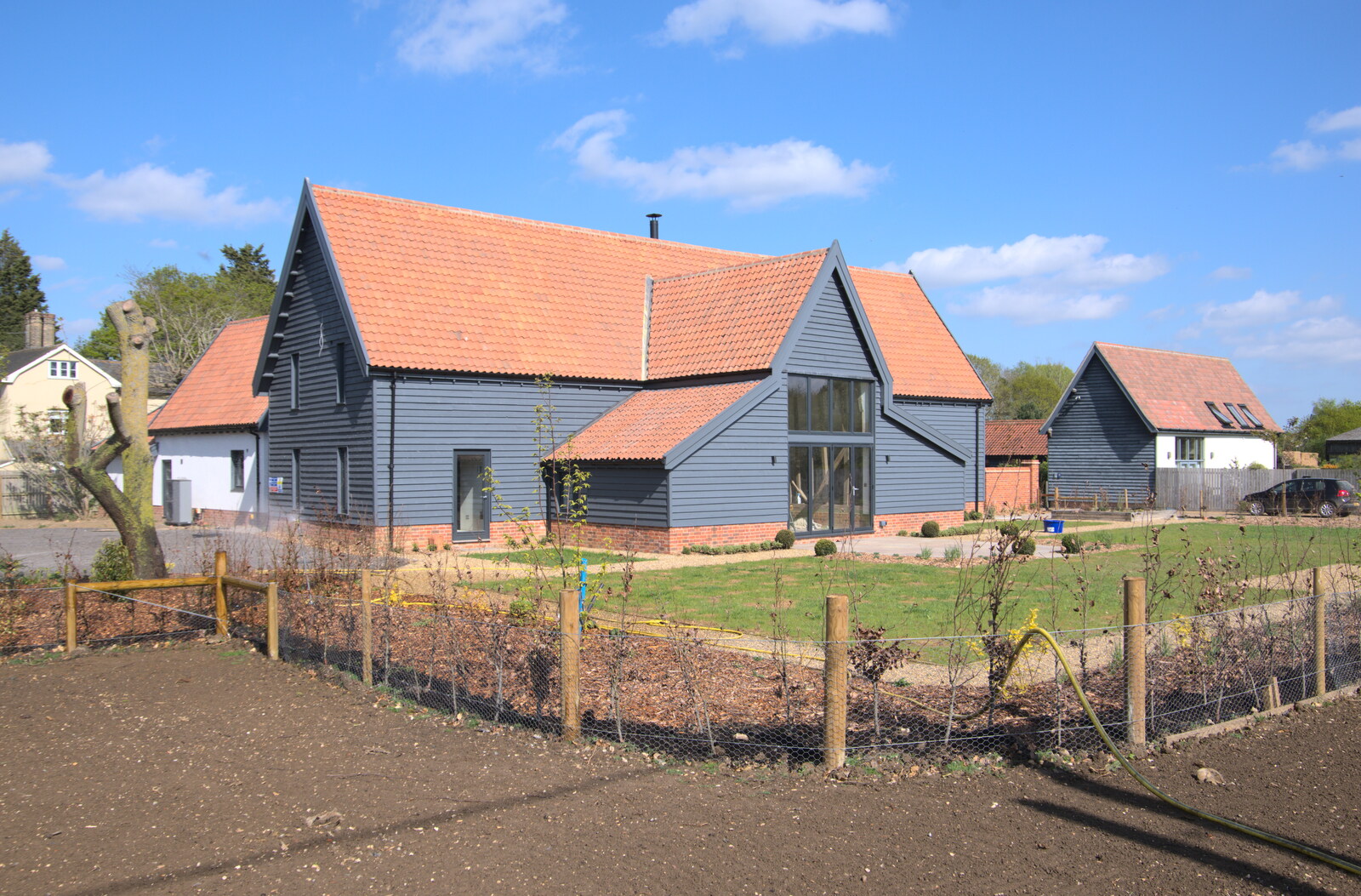 The converted barn near Church Farm from Lost Cat and a Walk on Nick's Lane, Brome, Suffolk - 26th April 2020