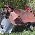 There's a pile of scrap metal in a hedge, Lost Cat and a Walk on Nick's Lane, Brome, Suffolk - 26th April 2020