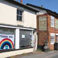 There's a big NHS rainbow in the fabric shop, Lost Cat and a Walk on Nick's Lane, Brome, Suffolk - 26th April 2020