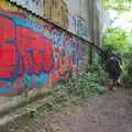 Fred and Isobel walk behind the chicken factory, The Quest for Rapsy Tapsy Lane, Eye, Suffolk - 6th May 2020