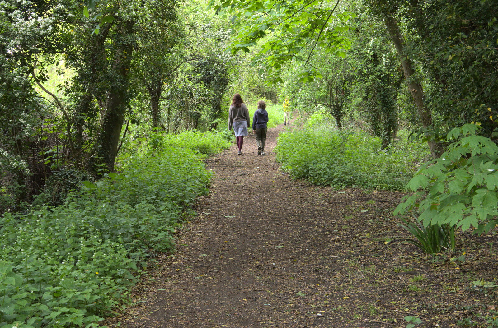 Isobel and Fred on an old track bed from The Quest for Rapsy Tapsy Lane, Eye, Suffolk - 6th May 2020