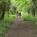 Isobel and Fred on an old track bed, The Quest for Rapsy Tapsy Lane, Eye, Suffolk - 6th May 2020