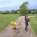 Harry and Fred have got sticks, The Quest for Rapsy Tapsy Lane, Eye, Suffolk - 6th May 2020