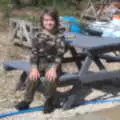 Fred on a bench, Pin-hole Cameras and a Red Arrows Flypast, Brome, Suffolk - 8th May 2020