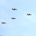 The remaining four Hawks fly over, Pin-hole Cameras and a Red Arrows Flypast, Brome, Suffolk - 8th May 2020