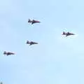 The remaining four Hawks fly over, Pin-hole Cameras and a Red Arrows Flypast, Brome, Suffolk - 8th May 2020