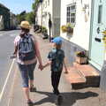 Isobel and Harry on Magdalene Street, A Walk up Rapsy Tapsy Lane, Eye, Suffolk - 9th May 2020