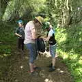 Fred raids the backpack for more food, A Walk up Rapsy Tapsy Lane, Eye, Suffolk - 9th May 2020