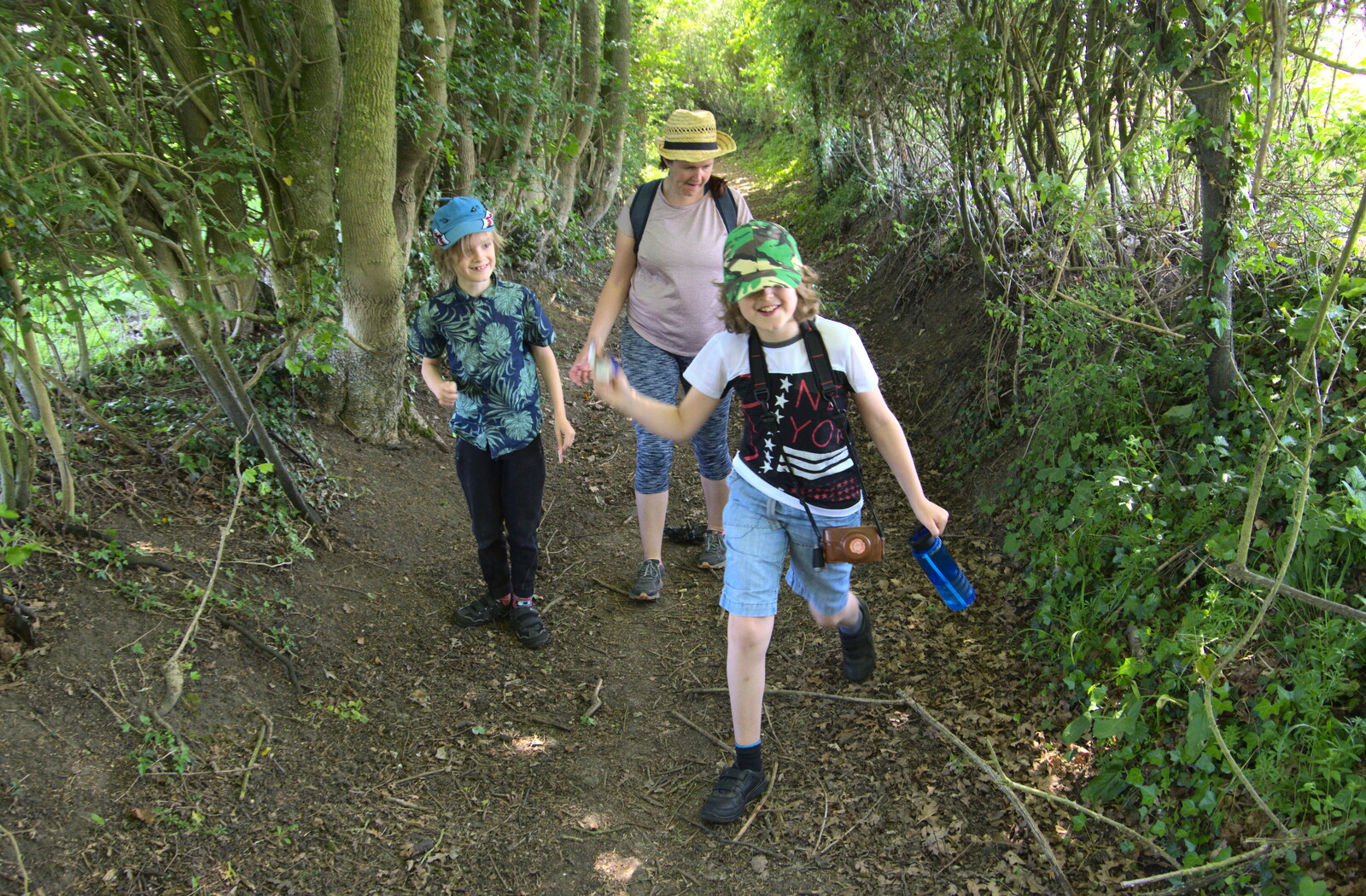 The gang on the lane from A Walk up Rapsy Tapsy Lane, Eye, Suffolk - 9th May 2020