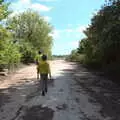 Isobel and Harry on the airfield in Eye, The Old Brickworks and a New Road, Hoxne and Eye, Suffolk - 26th May 2020