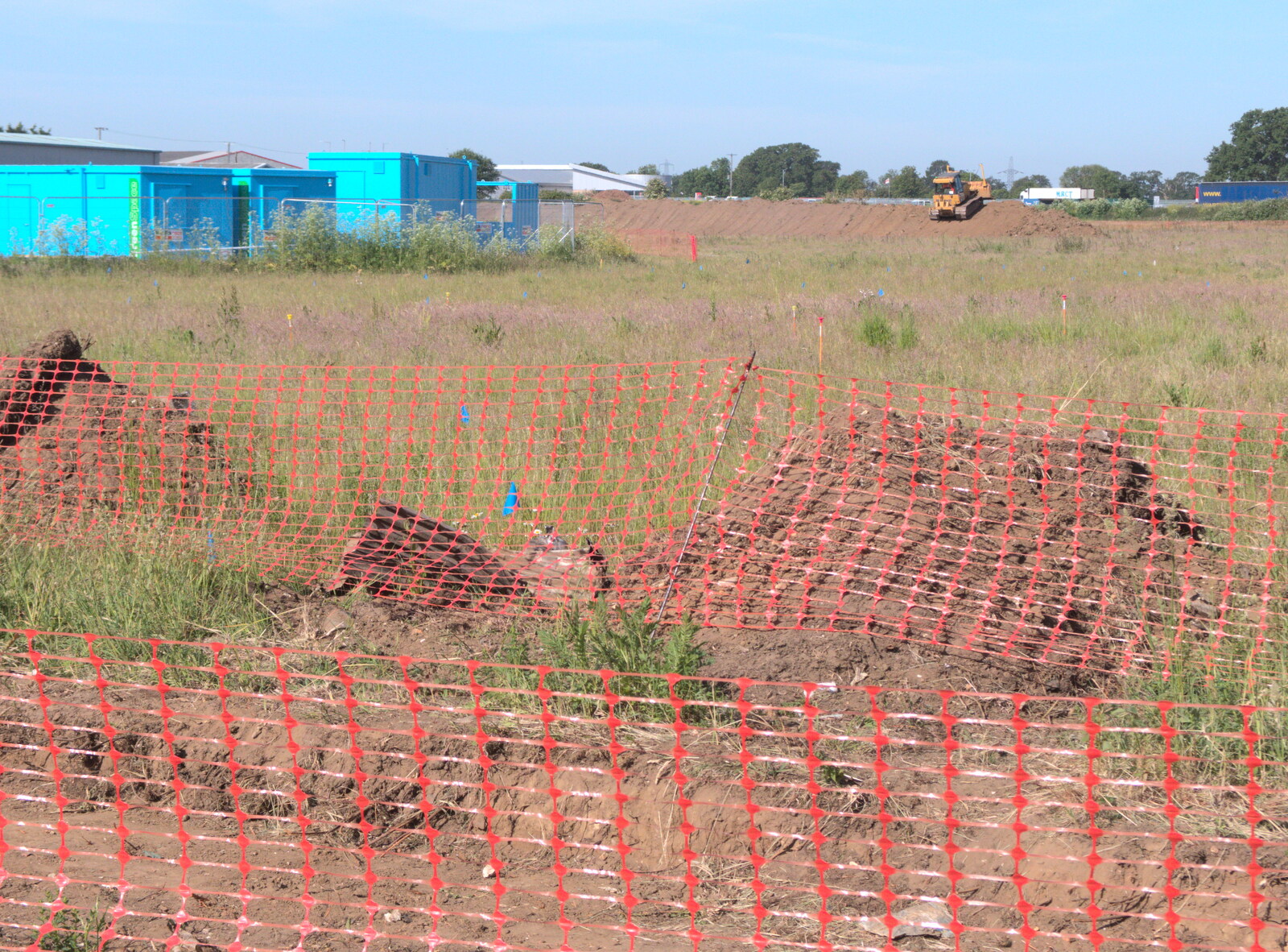 The building site for the new B1077 link road from The Old Brickworks and a New Road, Hoxne and Eye, Suffolk - 26th May 2020