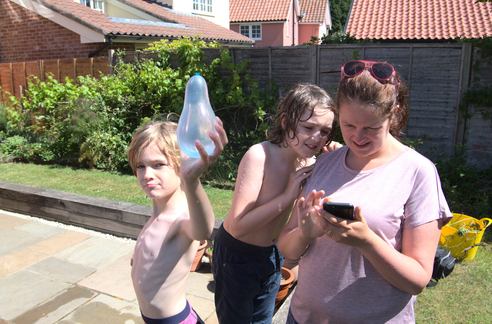 Harry's got a water bomb from More Lockdown Fun, Diss and Eye, Norfolk and Suffolk - 30th May 2020