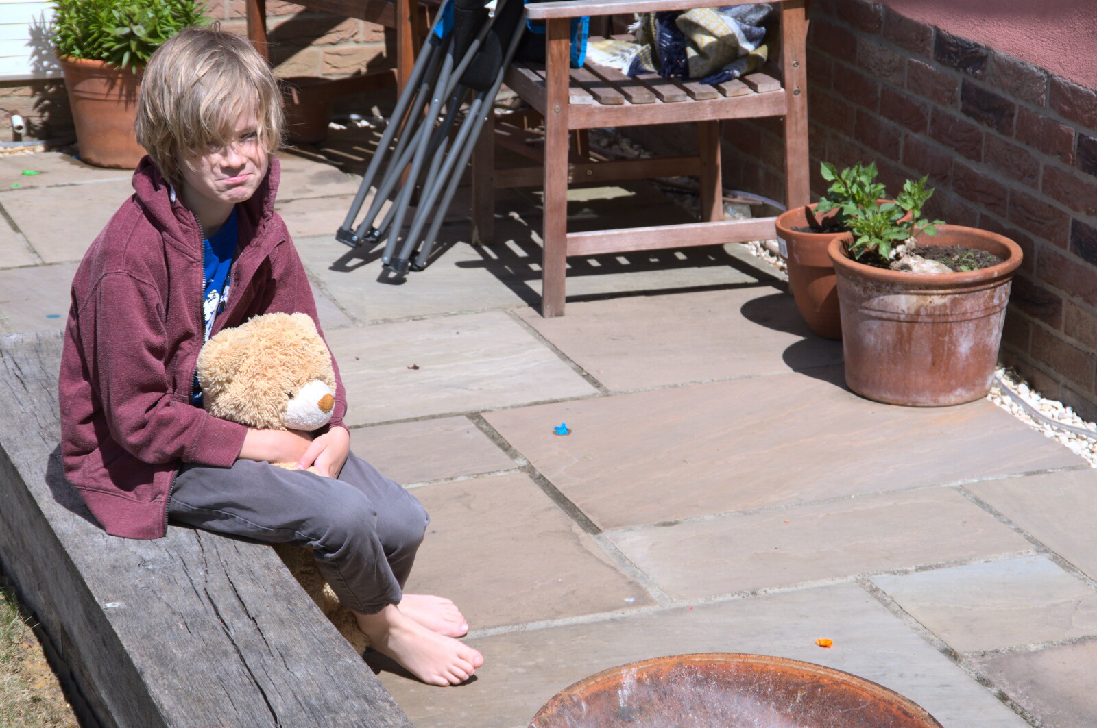 Harry's got a teddy bear from More Lockdown Fun, Diss and Eye, Norfolk and Suffolk - 30th May 2020