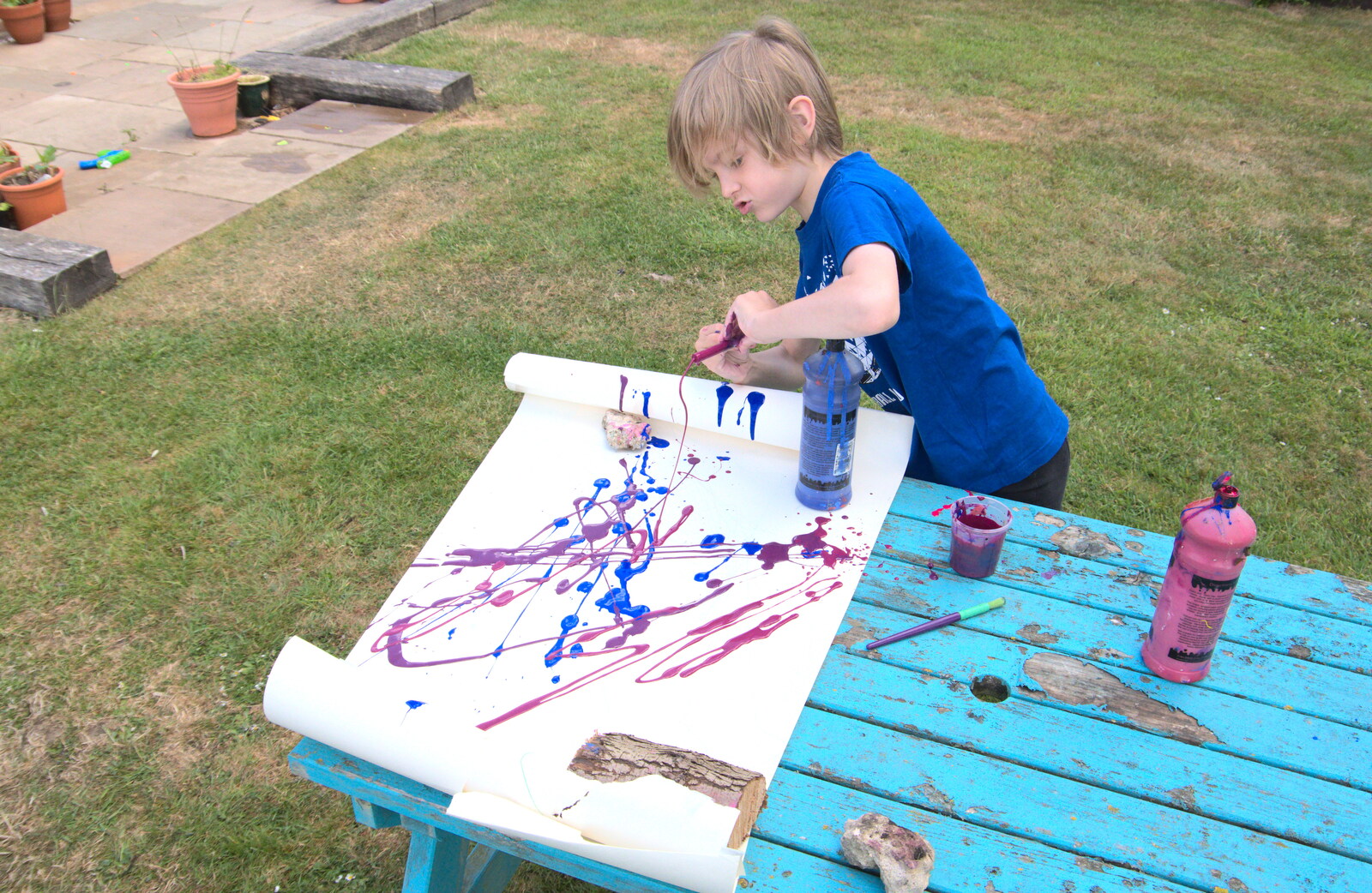 Harry gets all kinetic with paint from More Lockdown Fun, Diss and Eye, Norfolk and Suffolk - 30th May 2020