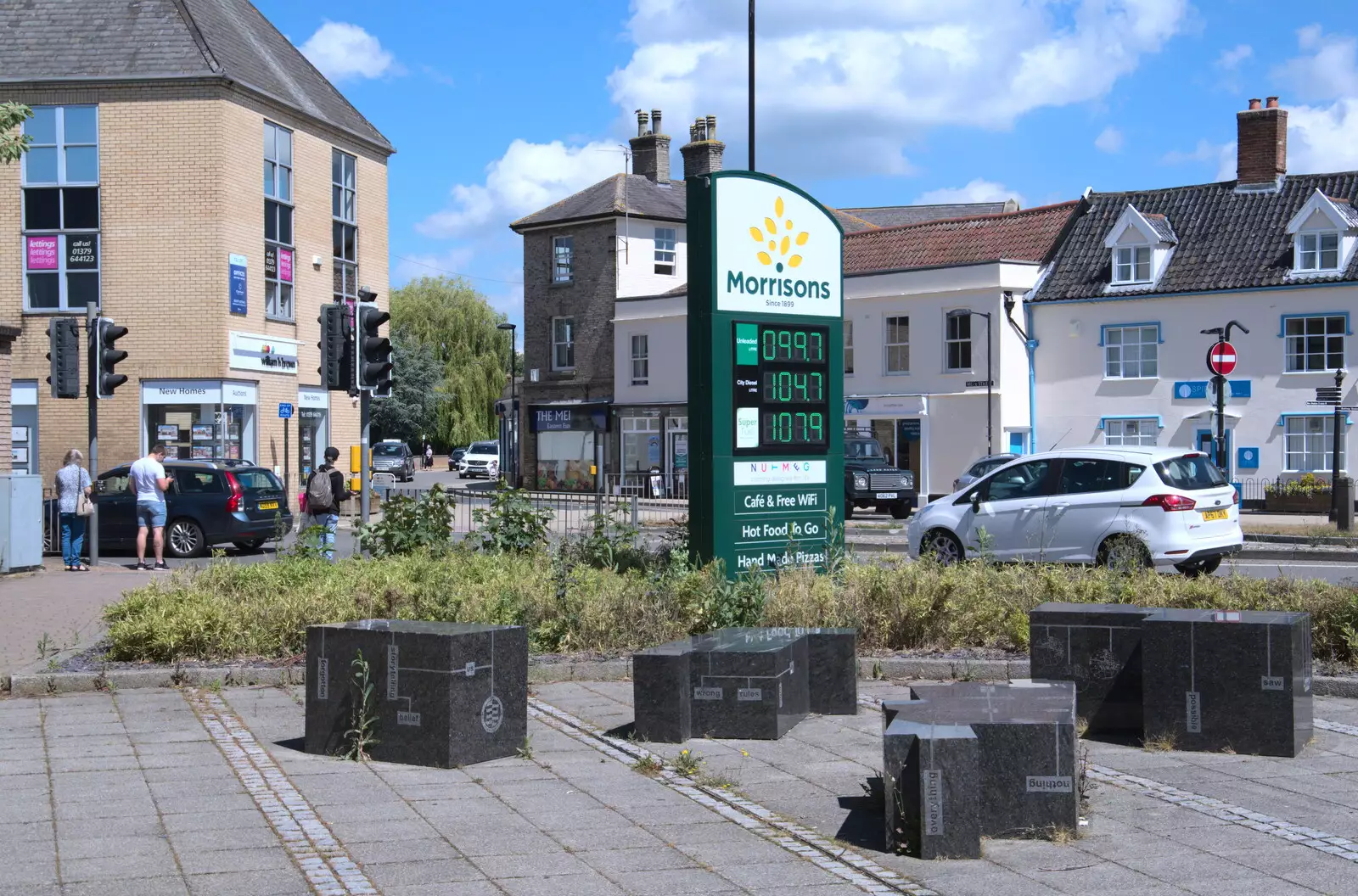 Morrisons petrol is under a quid a litre again, from A Return to Southwold, Suffolk - 14th June 2020