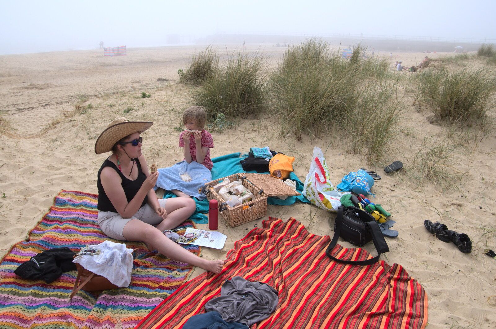 Time for a picnic on the beach from A Return to Southwold, Suffolk - 14th June 2020