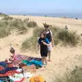 The gang on the beach as the sun comes out, A Return to Southwold, Suffolk - 14th June 2020