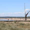 The mast of a boat cuts through the land, A Return to Southwold, Suffolk - 14th June 2020