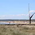 The mast of a boat cuts through the land, A Return to Southwold, Suffolk - 14th June 2020