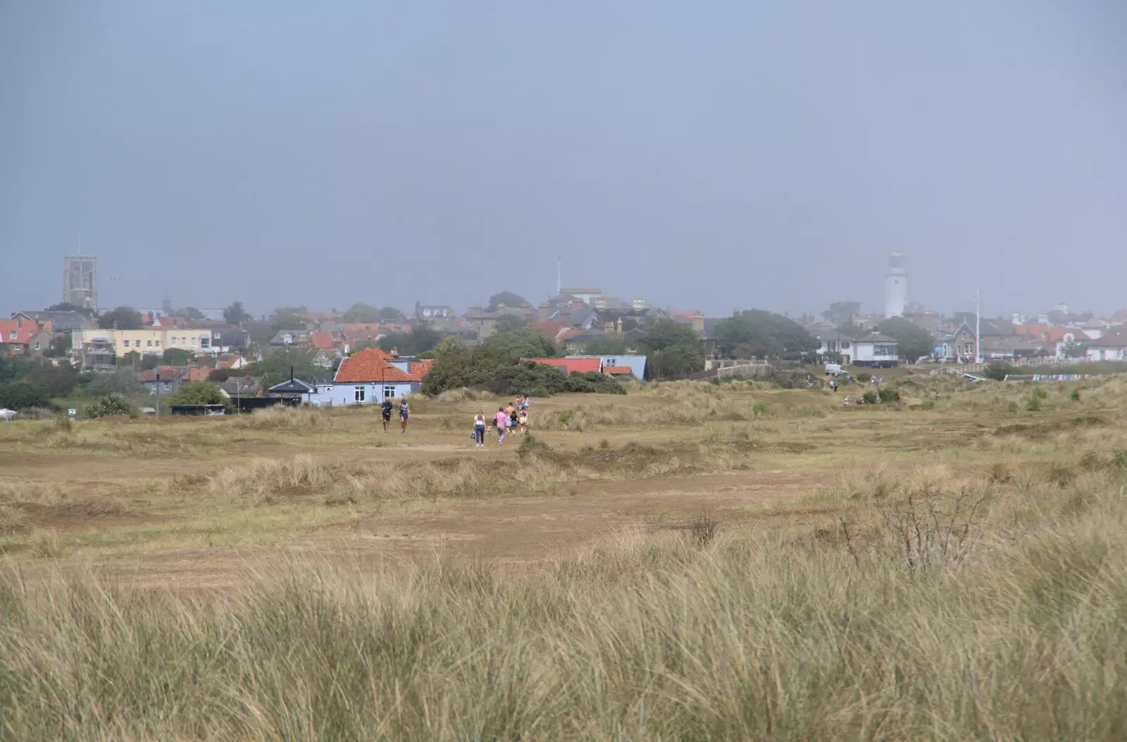 The mist clears over Southwold, from A Return to Southwold, Suffolk - 14th June 2020