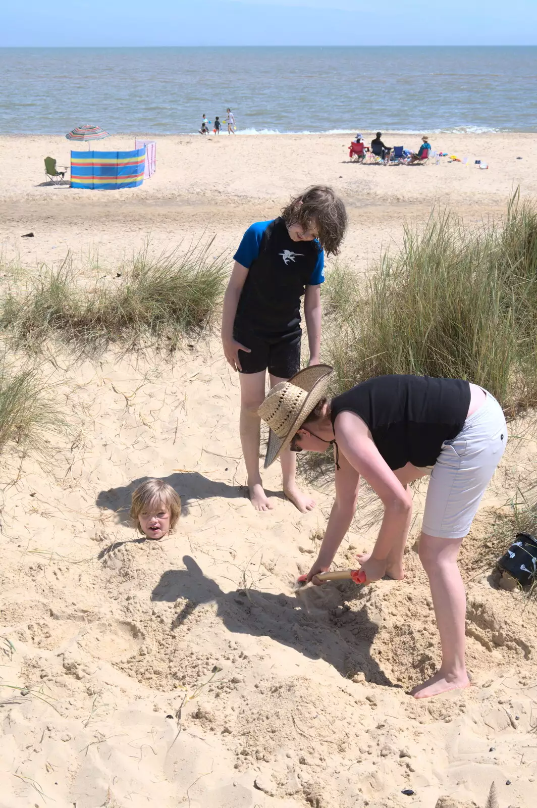 Harry is buried, from A Return to Southwold, Suffolk - 14th June 2020