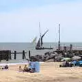 The boat unfurls its sails, A Return to Southwold, Suffolk - 14th June 2020