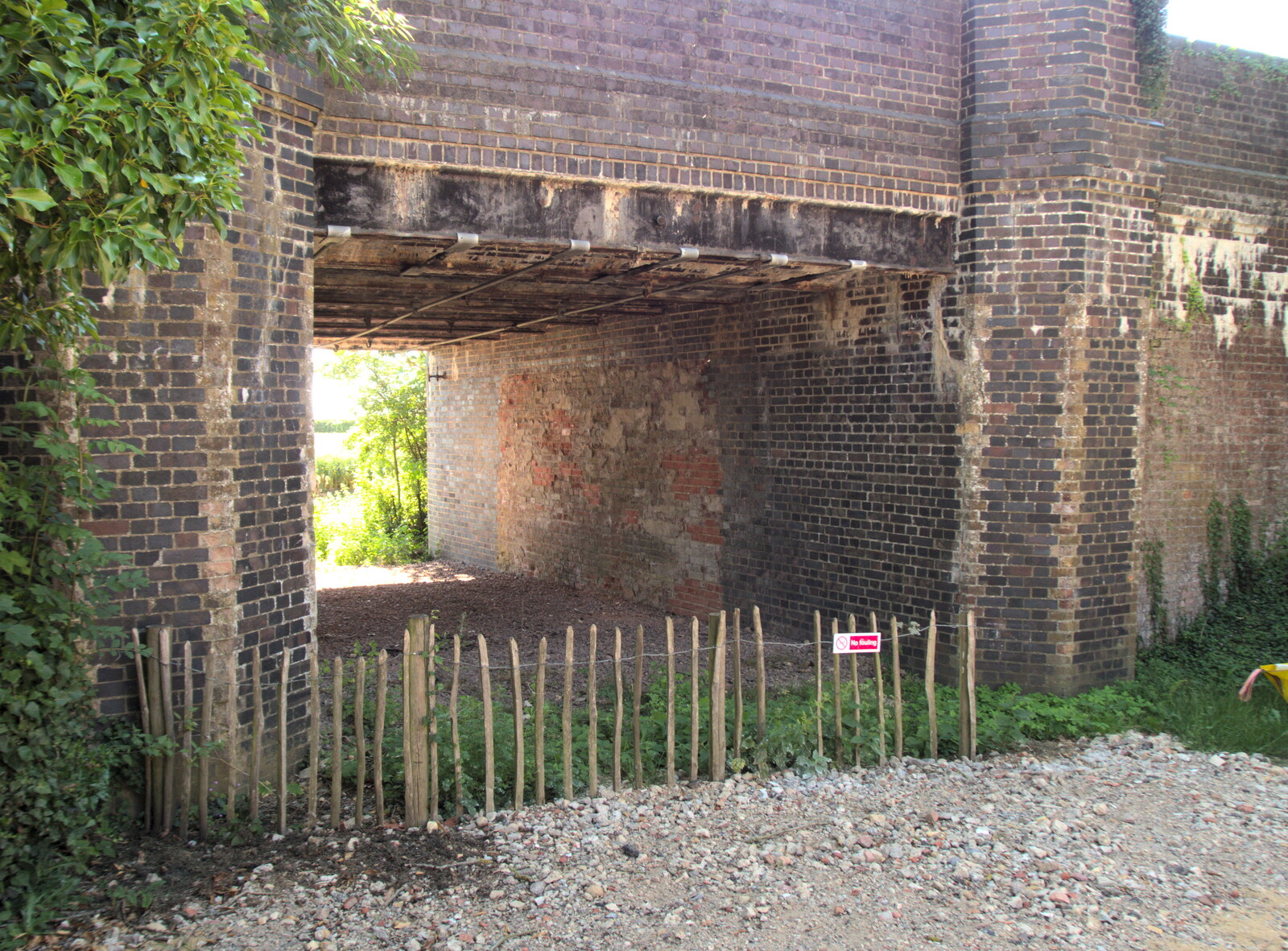 An old railway bridge in Yaxley from Lockdown Bike Rides and an Anniversary Picnic, Mellis and Brome, Suffolk - 3rd July 2020