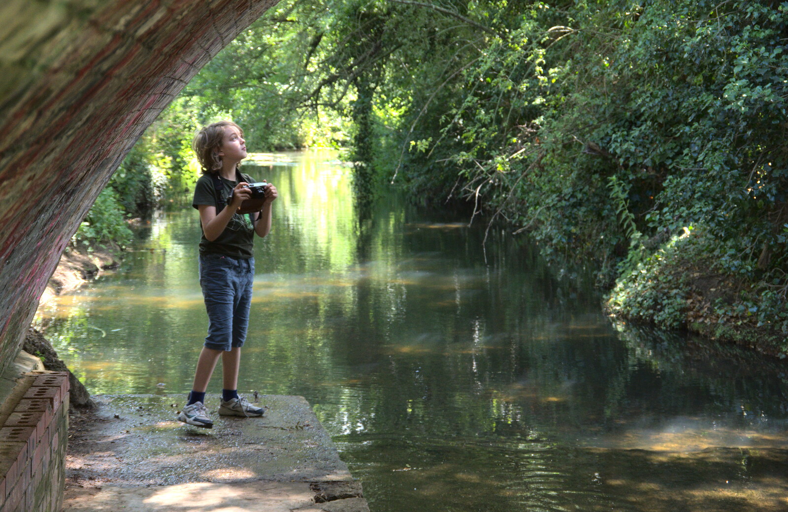 Fred looks for some photo opportunities from A Walk Around Abbey Bridges, Eye, Suffolk - 5th July 2020