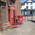 The K6 phone box by the town hall, A Walk Around Abbey Bridges, Eye, Suffolk - 5th July 2020