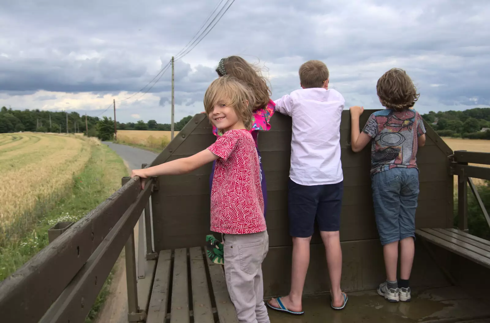 Harry on the back of an army truck, from A Picnic at Clive and Suzanne's, Braisworth, Suffolk - 11th July 2020