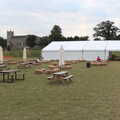 The marquee and Redgrave church, The BSCC at Redgrave and Station 119, Eye, Suffolk - 17th July 2020